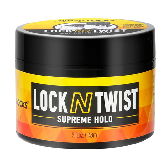 Lock N Twist | Locking Gel, Re-Twist Locks, Supreme Hold | Smooths & Tames Frizz, Flake Free, Soft Finish | 5 Oz