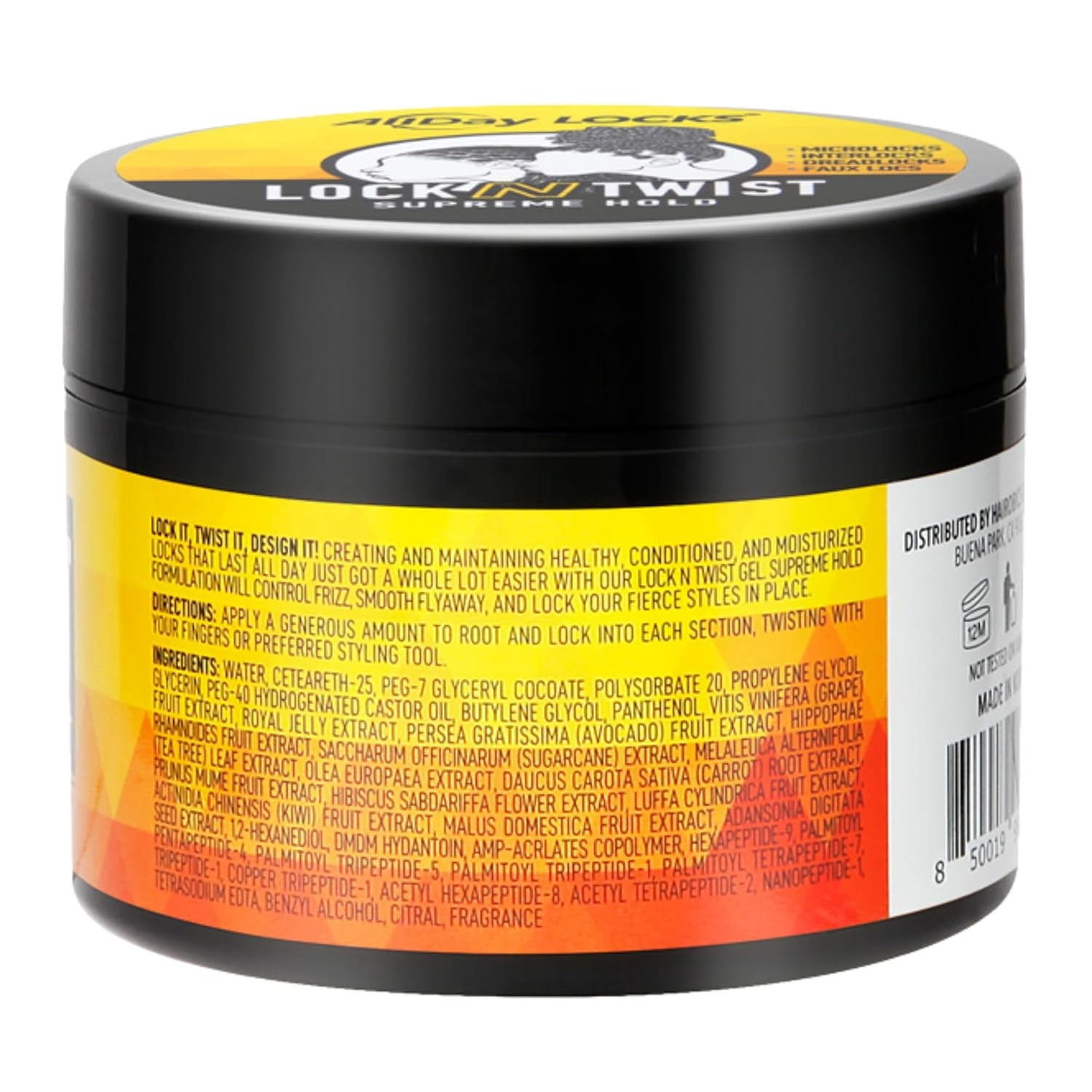 Lock N Twist | Locking Gel, Re-Twist Locks, Supreme Hold | Smooths & Tames Frizz, Flake Free, Soft Finish | 5 Oz